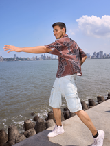 Grapes Redefined Men's Printed Shirt - Lightweight Oversized Shirt