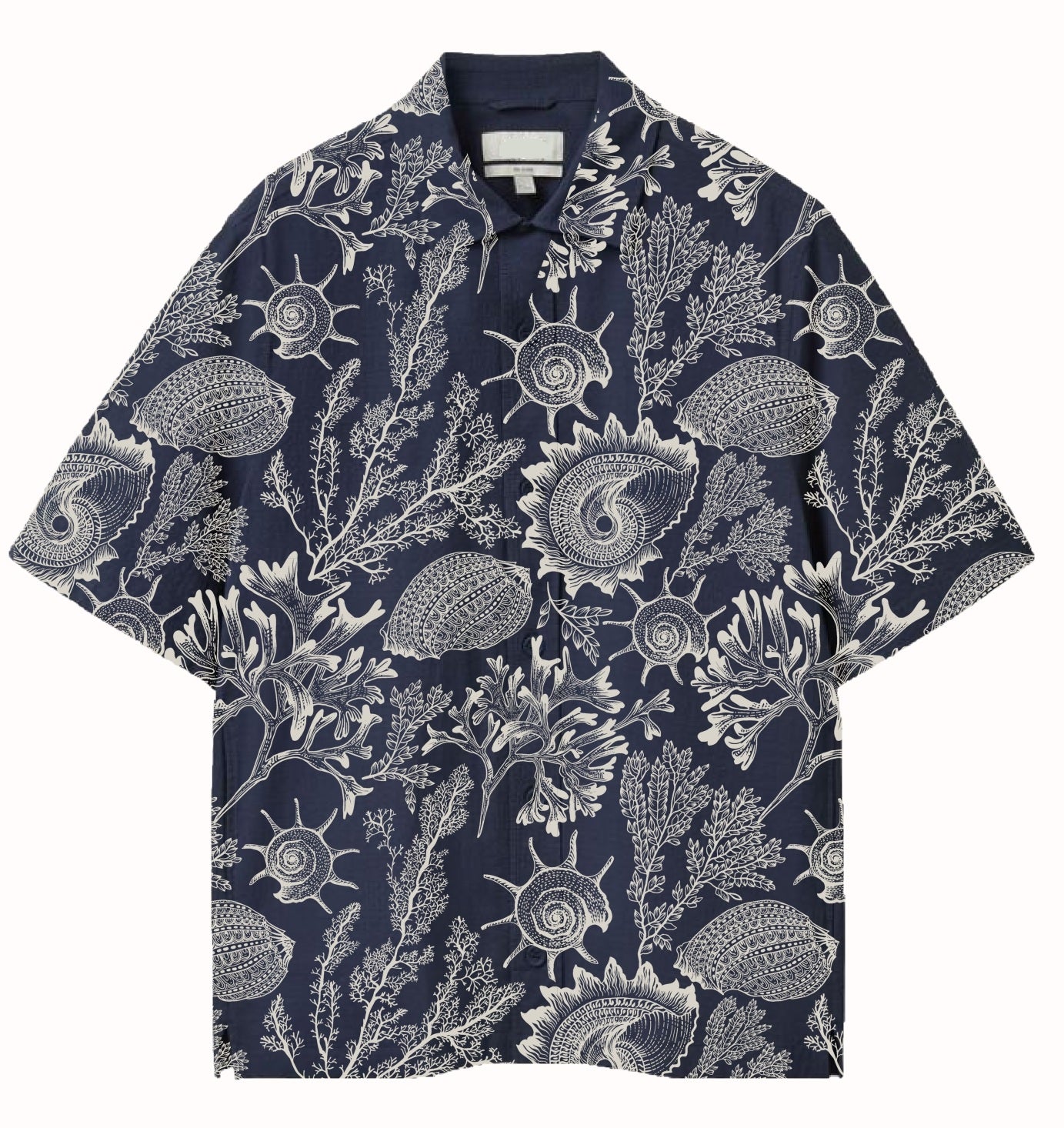 Dark Coral Breeze Shirt - Relaxed Fit Men's Printed Shirt