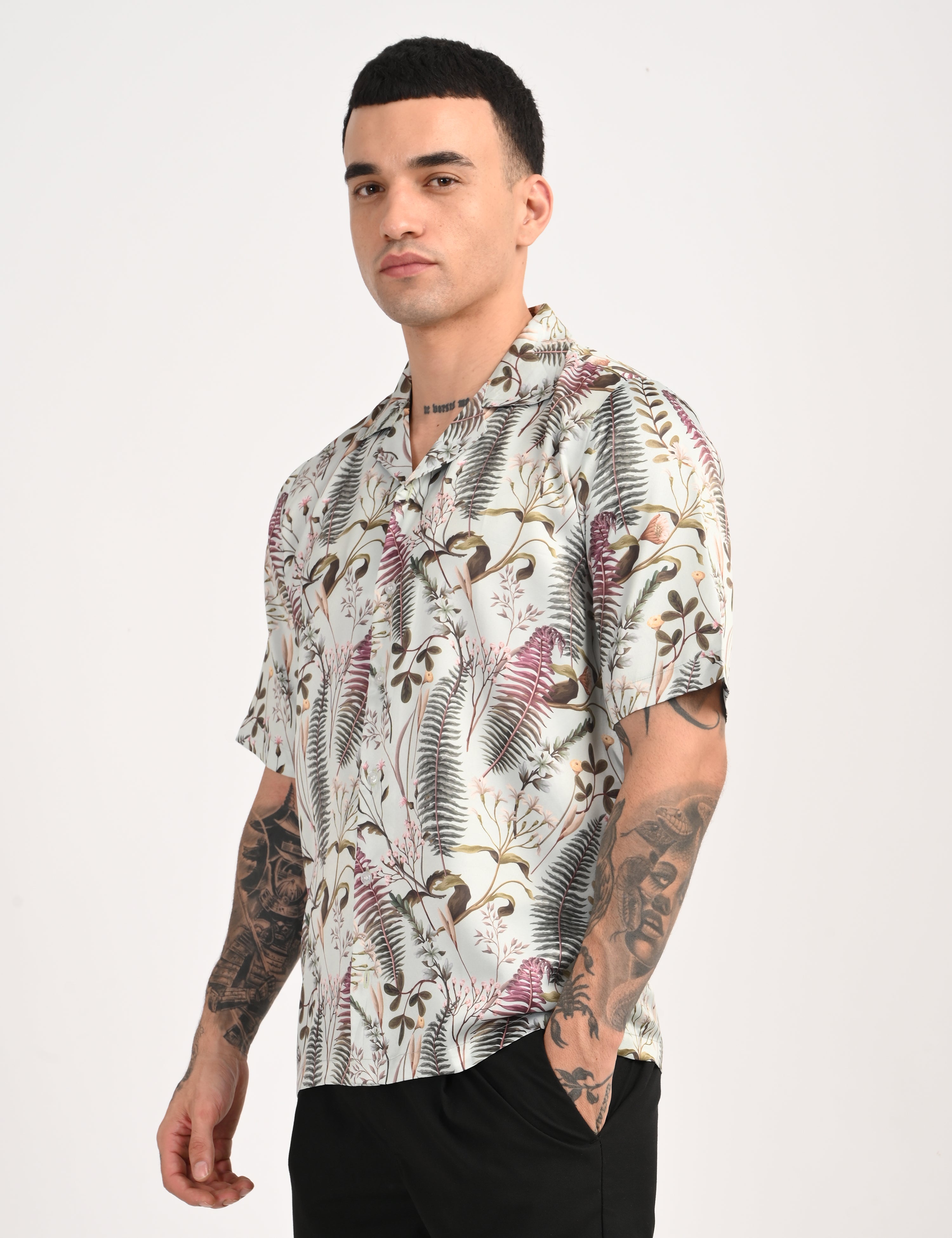 Spring Shirt - Relaxed Fit Men's Printed Shirt