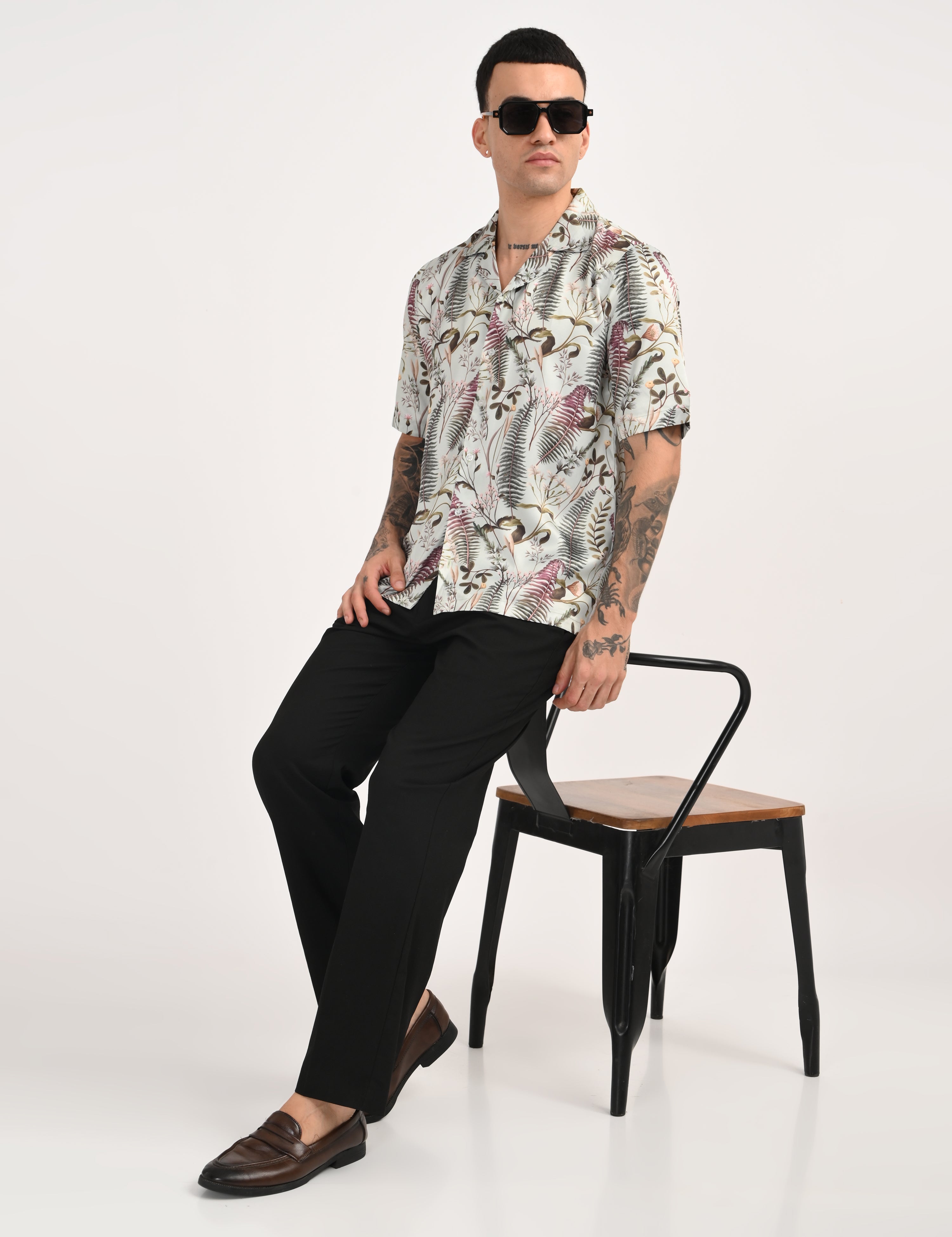 Spring Shirt - Relaxed Fit Men's Printed Shirt