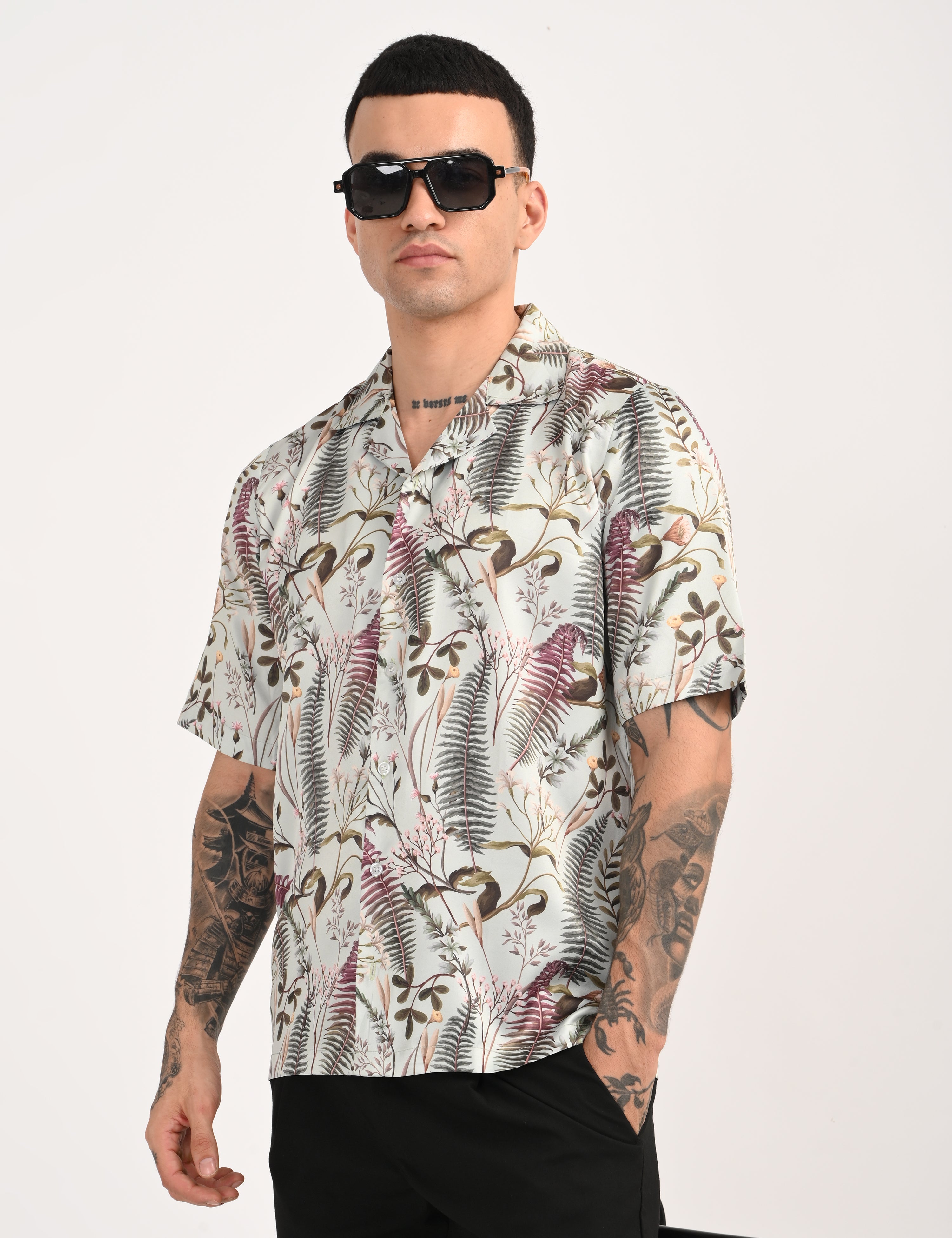 Spring Shirt - Relaxed Fit Men's Printed Shirt