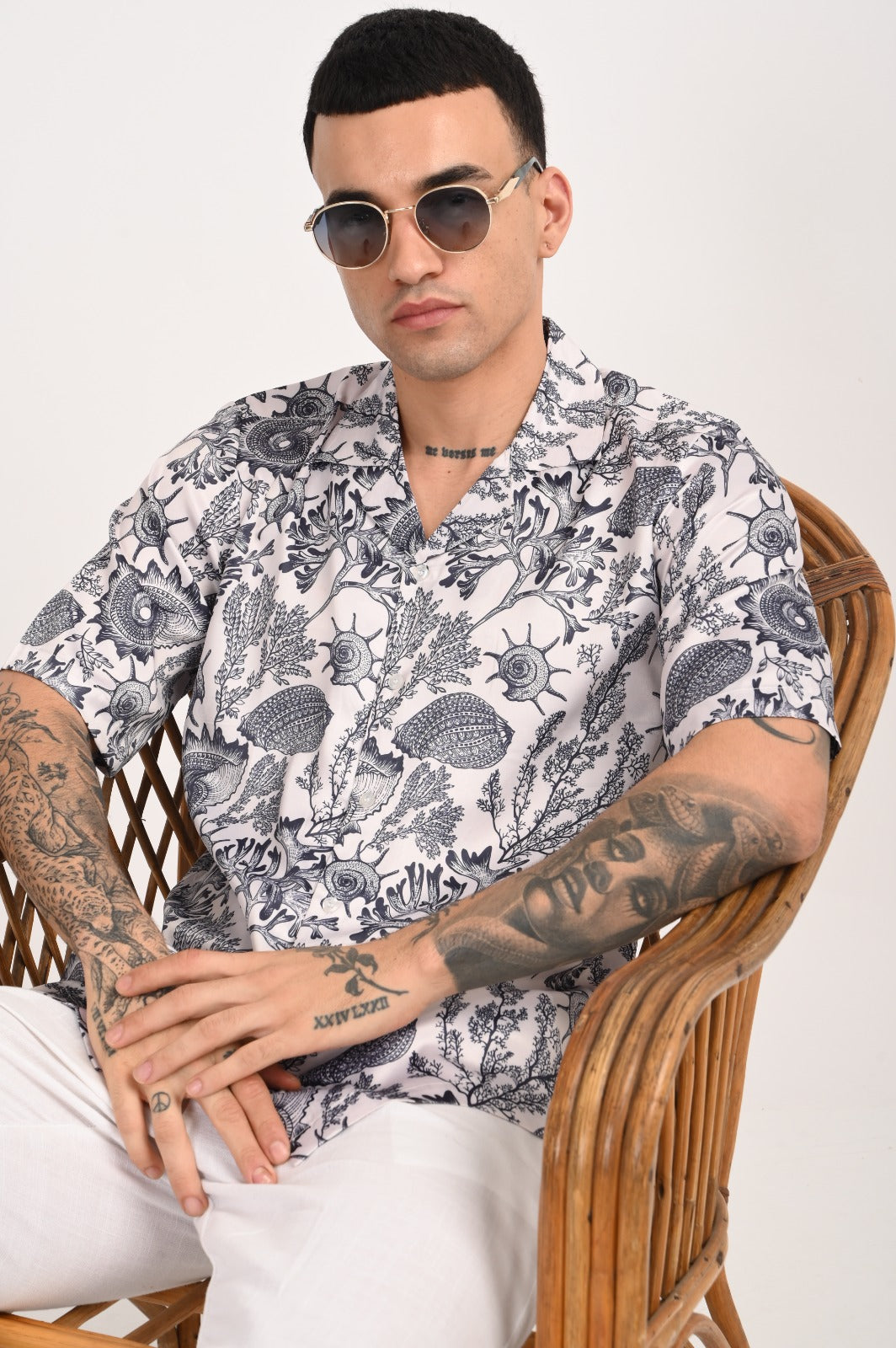 Coral Breeze Shirt - Relaxed Fit Men's Printed Shirt