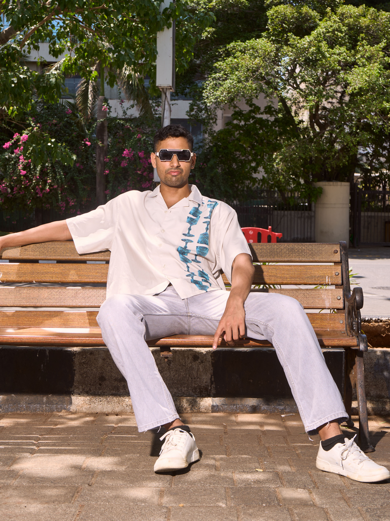 Lightweight Oversized Streetwear - Goblet Cascade Printed Shirt