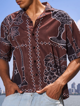 Grapes Redefined Men's Printed Shirt - Lightweight Oversized Shirt