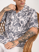 Coral Breeze Shirt - Relaxed Fit Men's Printed Shirt