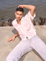 Lavender Vine Printed Shirt- Lightweight Oversized Shirt