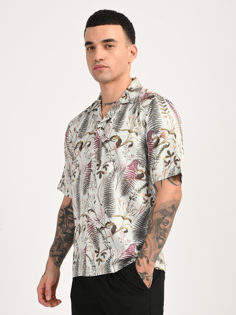 Spring Shirt - Relaxed Fit Men's Printed Shirt
