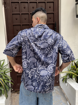 Dark Coral Breeze Shirt - Relaxed Fit Men's Printed Shirt