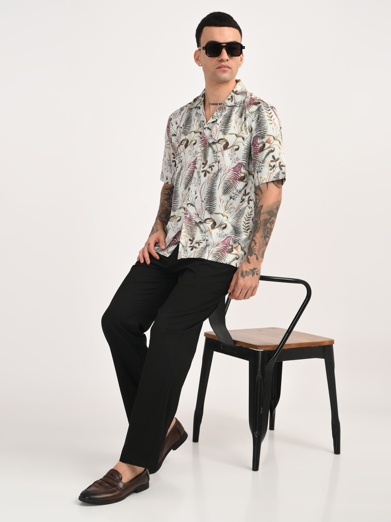 Spring Shirt - Relaxed Fit Men's Printed Shirt