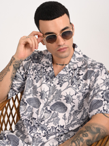 Coral Breeze Shirt - Relaxed Fit Men's Printed Shirt