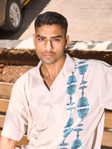 Lightweight Oversized Streetwear - Goblet Cascade Printed Shirt