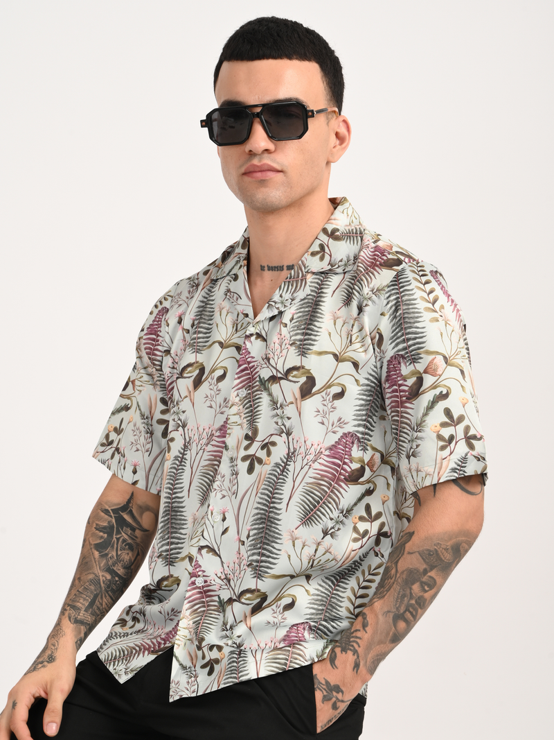 Spring Shirt - Relaxed Fit Men's Printed Shirt