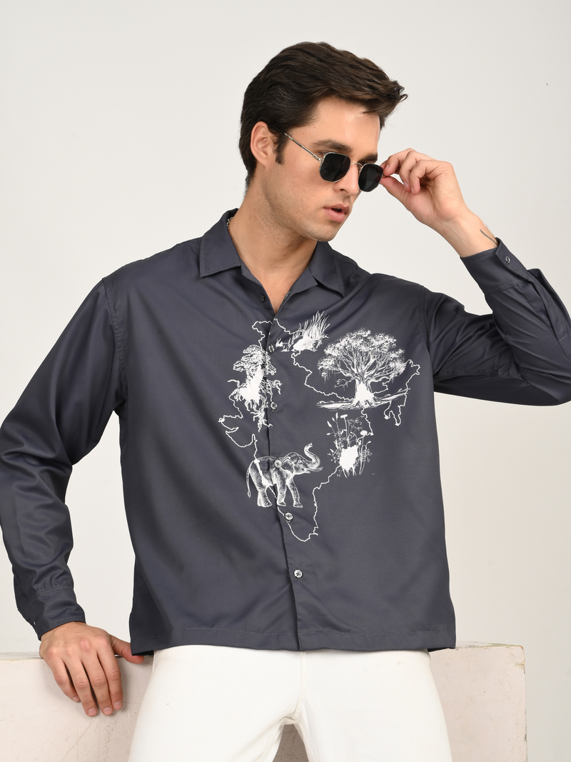 Incredible India Shirt - Relaxed Fit Men's Printed Shirt