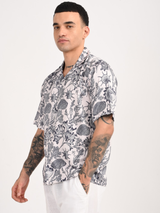 Coral Breeze Shirt - Relaxed Fit Men's Printed Shirt