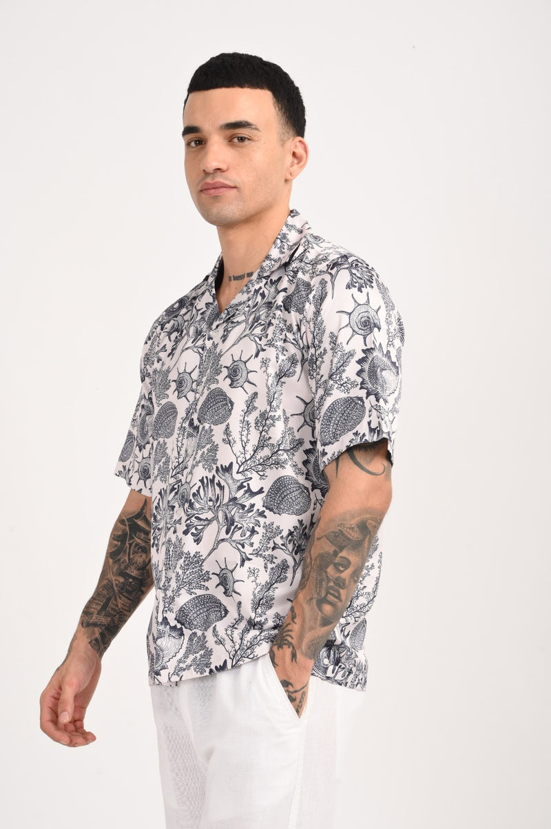 Coral Breeze Shirt - Relaxed Fit Men's Printed Shirt