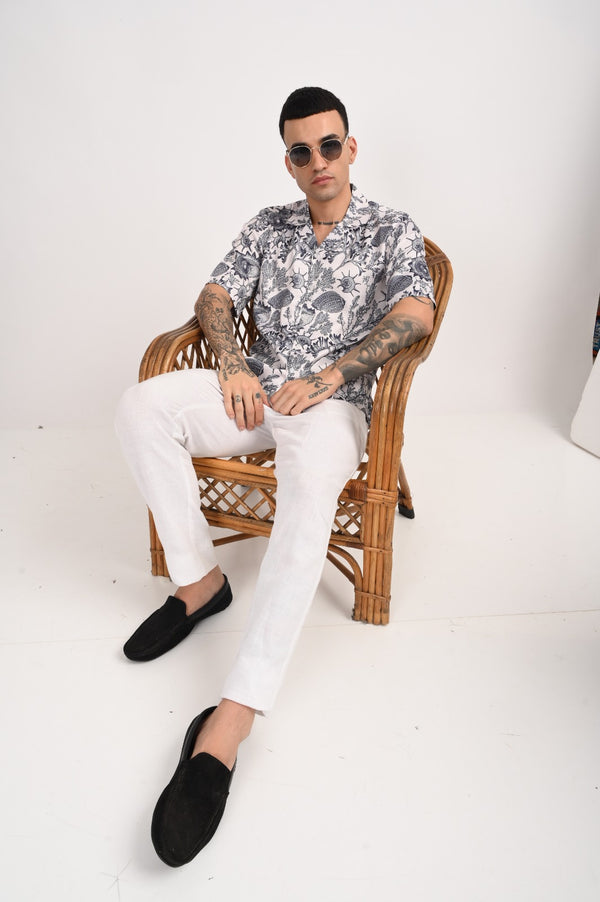 Coral Breeze Shirt - Relaxed Fit Men's Printed Shirt
