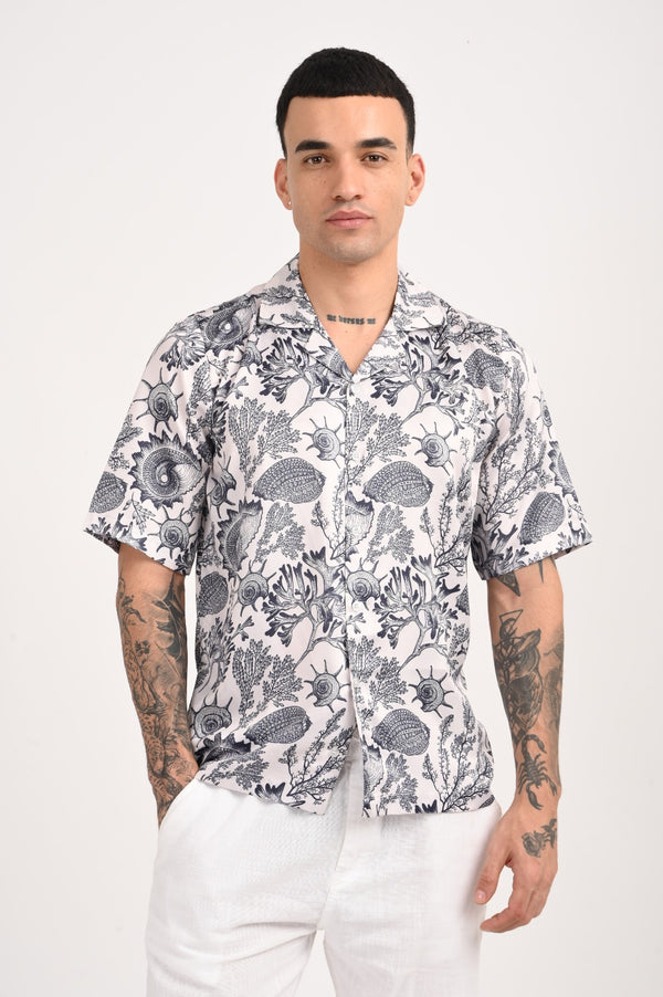 Coral Breeze Shirt - Relaxed Fit Men's Printed Shirt
