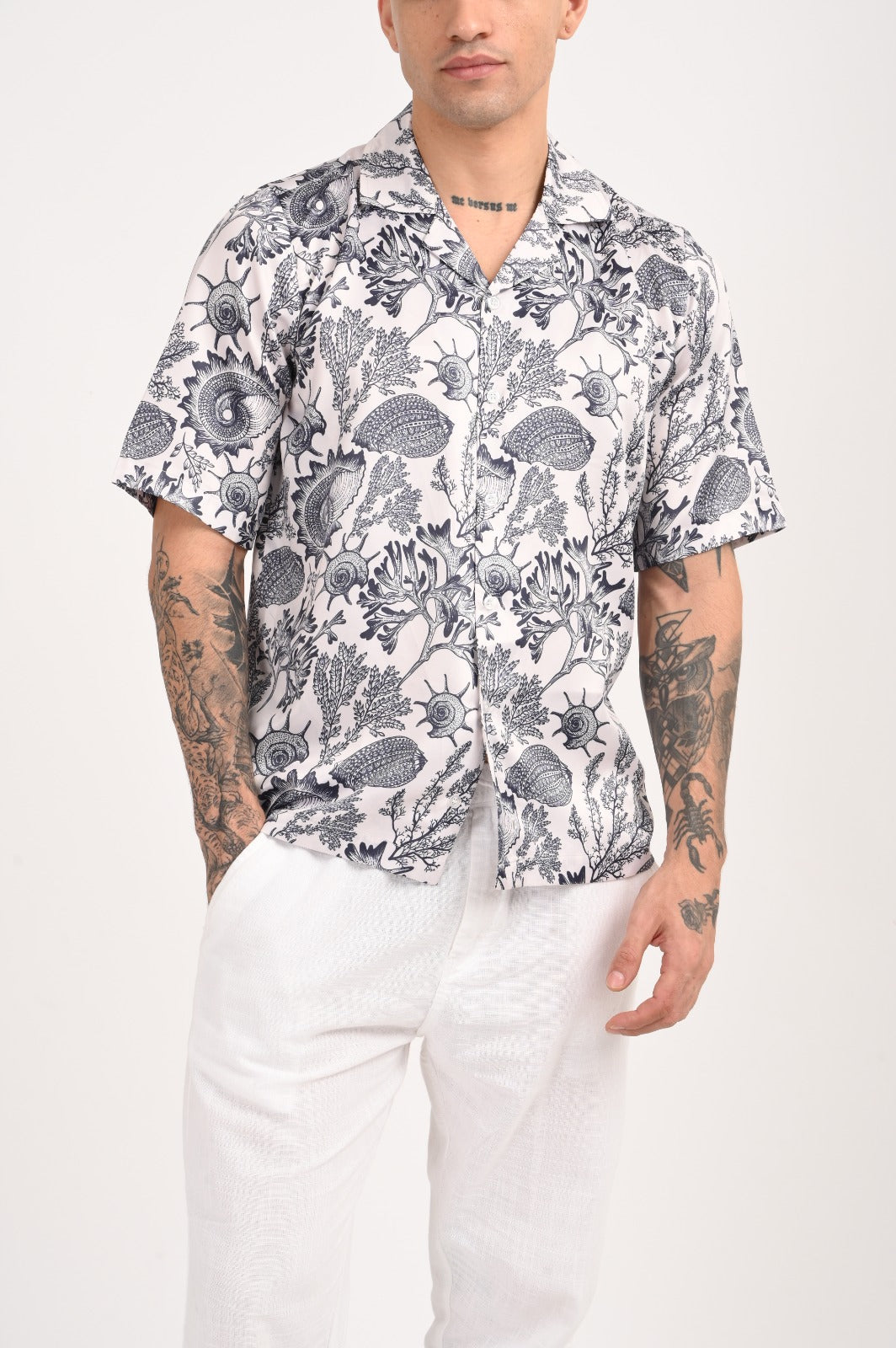 Coral Breeze Shirt - Relaxed Fit Men's Printed Shirt