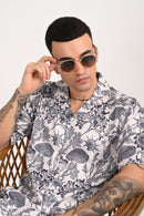 Coral Breeze Shirt - Relaxed Fit Men's Printed Shirt