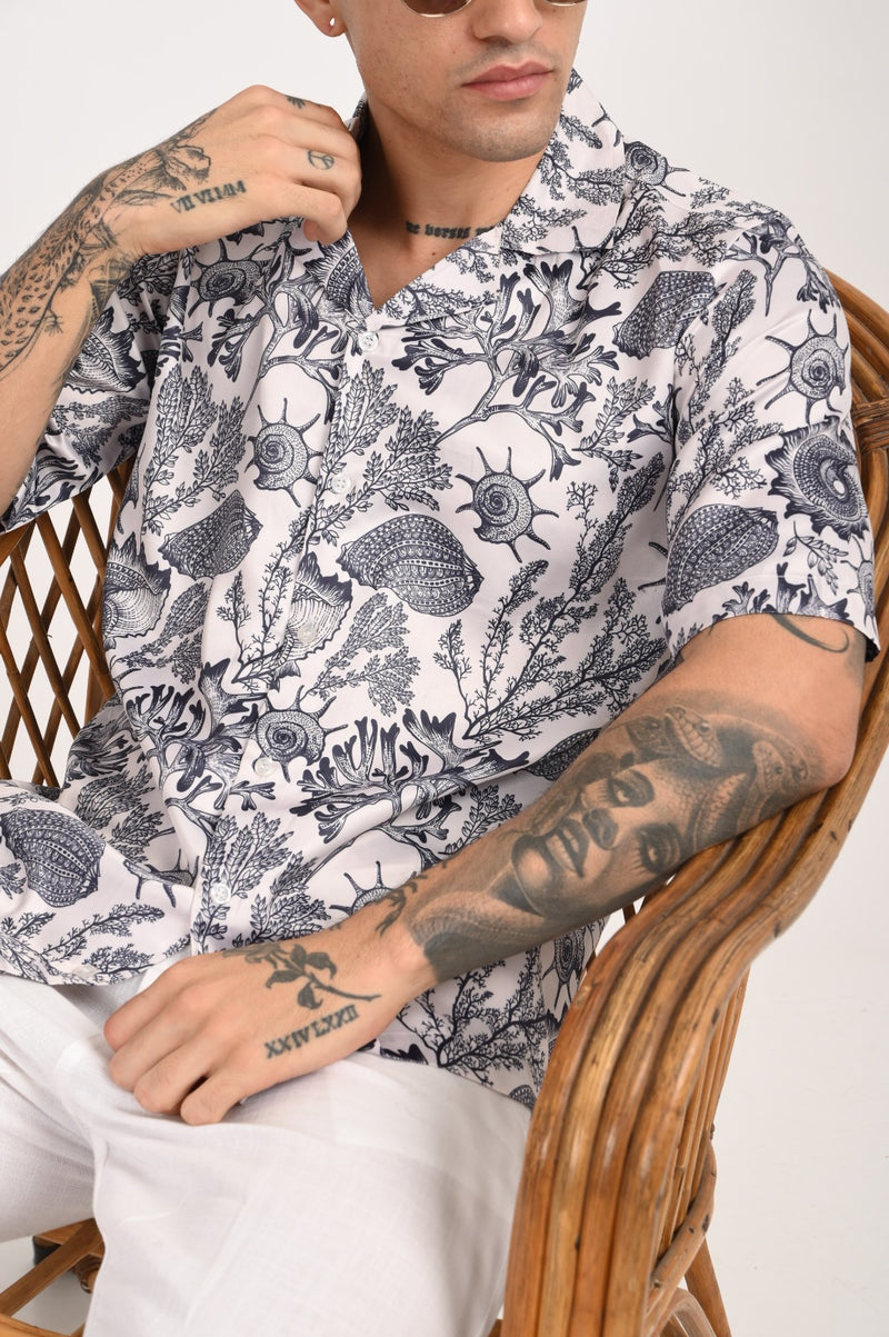 Coral Breeze Shirt - Relaxed Fit Men's Printed Shirt